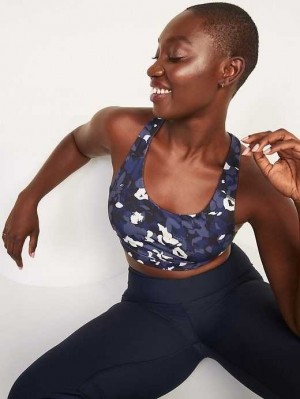 Old Navy PowerPress Riemchen Sports Bra Sportbekleidung Damen Navy | 0479XHPLJ