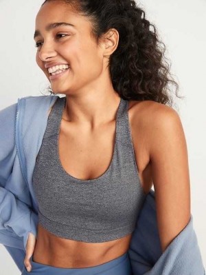 Old Navy PowerPress Riemchen Sports Bra Sportbekleidung Damen Dunkelgrau | 7823JMYVP