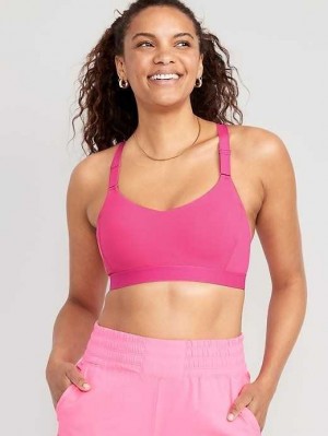Old Navy PowerSoft Adjustable-Riemen Sports Bra XS-XXL Sportbekleidung Damen Blumen | 0573OIEQA
