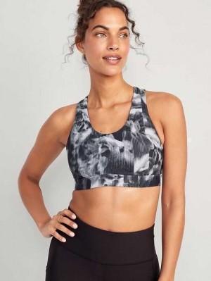 Old Navy PowerSoft Cross-Back Sports Bra BHs Damen Schwarz Grau | 1935LVMTN