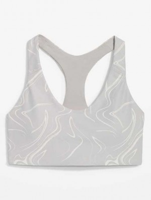 Old Navy PowerSoft Racerback Sports Bra Sportbekleidung Damen Grau | 6197OKXWS