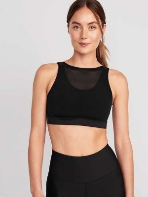 Old Navy PowerSoft Sports Bra BHs Damen Schwarz | 7139KITXF