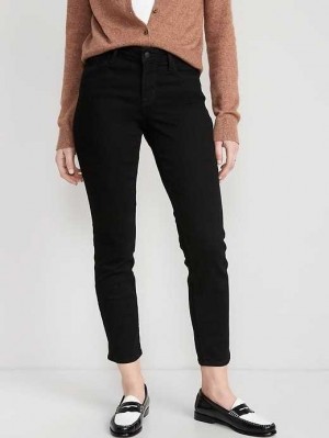 Old Navy Power Slim Gerade Black Jeans Jeans Damen Schwarz | 2654IGUEO