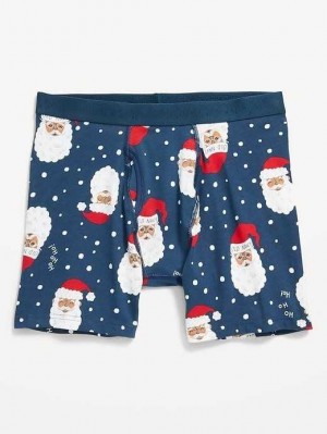 Old Navy Printed Boxer-Brief Underwear Unterwäsche Herren Santa Face | 3805FWZIS