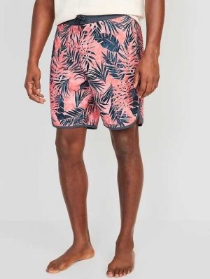 Old Navy Printed Built-In Flex Board Shorts Badeanzüge Herren Rosa | 0567JUVAI