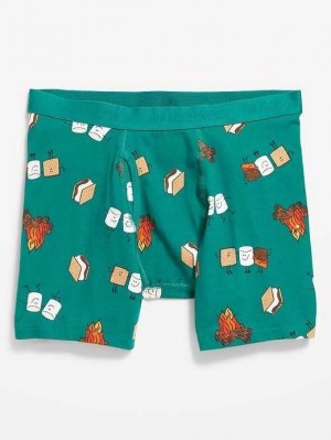 Old Navy Printed Built-In Flex Boxer-Brief Underwear Unterwäsche Herren Weiß | 3845MIWSU