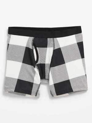Old Navy Printed Built-In Flex Boxer-Brief Underwear Unterwäsche Herren Schwarz | 5869LTNZJ