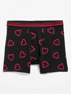 Old Navy Printed Built-In Flex Boxer-Brief Underwear Unterwäsche Herren Outline Hearts | 7614OBIZA