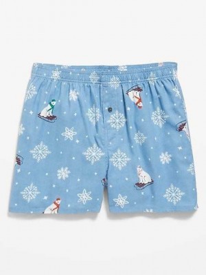 Old Navy Printed Flannel Boxer Shorts Unterwäsche Herren Mehrfarbig | 9546RYBUN