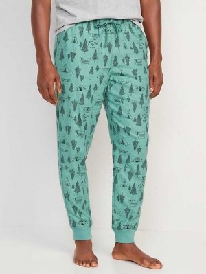 Old Navy Printed Flannel Jogger Pajama Pants Pyjama Herren Campfire | 3692UBGLP