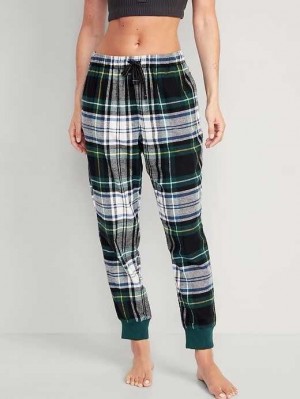 Old Navy Printed Flannel Jogger Pajama Pants Pyjama Damen Grün | 5240AWRIX