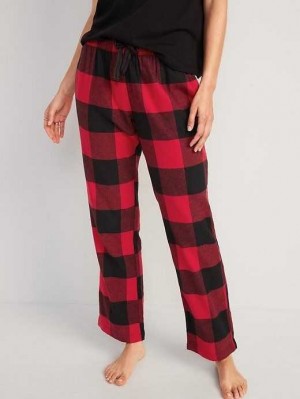 Old Navy Printed Flannel Pajama Pants Pyjama Damen Rot | 5140XTREM