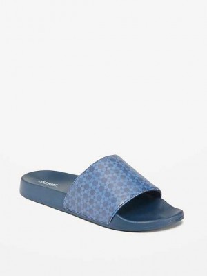 Old Navy Printed Sugarcane-Based Badelatschen Sandals Sandalen Herren Blau | 6941MOPDT