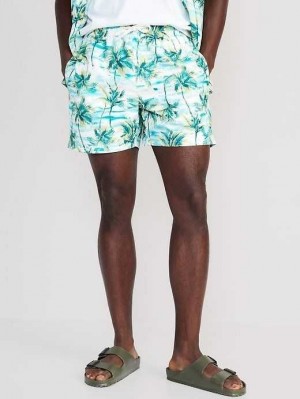 Old Navy Printed Swim Trunks Badeanzüge Herren Scenic Palms | 8619YUVXO