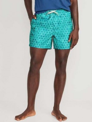 Old Navy Printed Swim Trunks Badeanzüge Herren Türkis | 0958ONYGS
