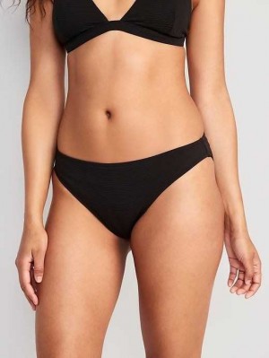 Old Navy Pucker Klassische Bikini Swim Bottoms Badeanzüge Damen Schwarz | 2594QYWZK