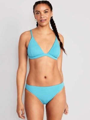 Old Navy Pucker Triangle Bikini Swim Top Badeanzüge Damen Raindrop | 3157TCFDB