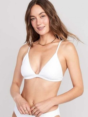 Old Navy Pucker Triangle Bikini Swim Top Badeanzüge Damen Weiß | 8350OELJN