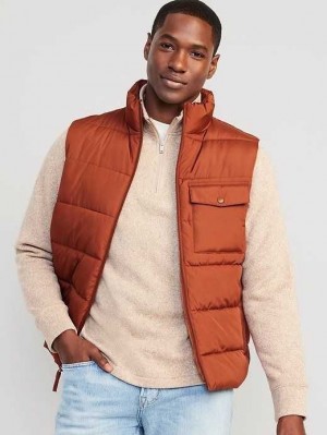 Old Navy Puffer Vest Mäntel Herren Sienna Desert | 3218WZJQB