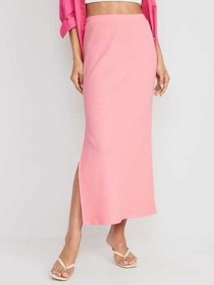 Old Navy Pull-On Rib-Knit Maxi Skirt GolfSkirts Damen Heartfelt | 0638PYMGE