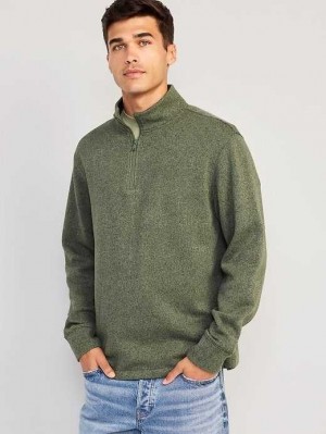 Old Navy Pullover-Knit 1/4-Zip Pullover Jogginghose Herren Grün | 4369XVCBH