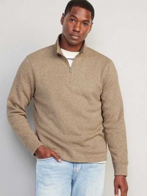 Old Navy Pullover-Knit 1/4-Zip Pullover Jogginghose Herren Braun | 5046WXKTP