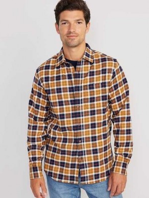 Old Navy Regular-Fit Built-In Flex Everyday Plaid Shirt Hemd Herren Preppy Plaid | 4658WZDTQ