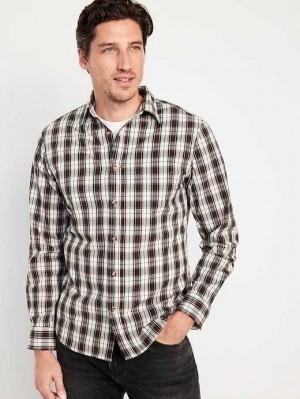 Old Navy Regular-Fit Built-In Flex Everyday Shirt Hemd Herren Weiß Grün | 6045JVGHL