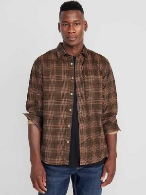 Old Navy Regular-Fit Everyday Corduroy Shirt Hemd Herren Braun | 4569VPCHT