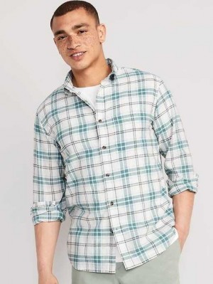 Old Navy Regular-Fit Everyday Non-Stretch Linen-Blend Shirt Hemd Herren Hellblau | 9875XCYIM