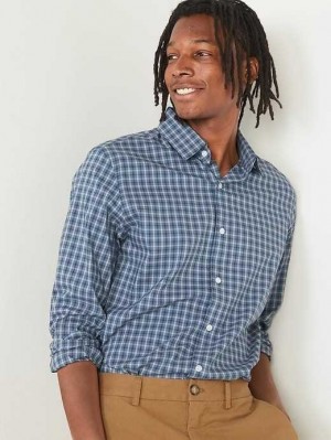 Old Navy Regular-Fit Pro Signature Performance Kleider Shirt Hemd Herren Blau | 6452GJMAR
