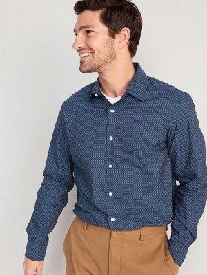 Old Navy Regular-Fit Pro Signature Performance Kleider Shirt Hemd Herren Navy | 9472UMGZW