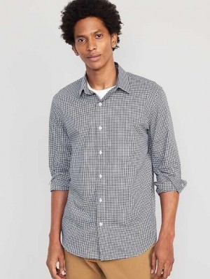 Old Navy Regular-Fit Pro Signature Tech Kleider Shirt Hemd Herren Blau | 1840PQIDS
