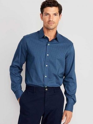 Old Navy Regular-Fit Pro Signature Tech Kleider Shirt Hemd Herren Navy Blau | 5497FEPQA