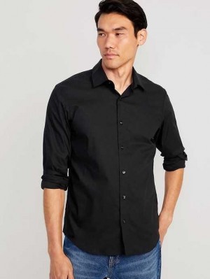Old Navy Regular-Fit Pro Signature Tech Kleider Shirt Hemd Herren Schwarz | 1738DXSJP