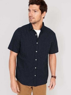 Old Navy Regular Fit Everyday Poplin Shirt Hemd Herren Navy | 9714MFEZO