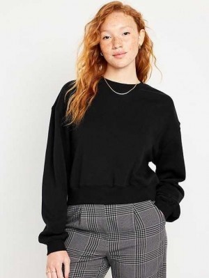 Old Navy Relaxed Crew Neck Sweatshirt Sweatshirt Damen Schwarz | 3567LQIVW