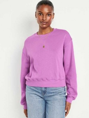 Old Navy Relaxed Crew Neck Sweatshirt Sweatshirt Damen Artichoke Blossom | 9183CFGOE