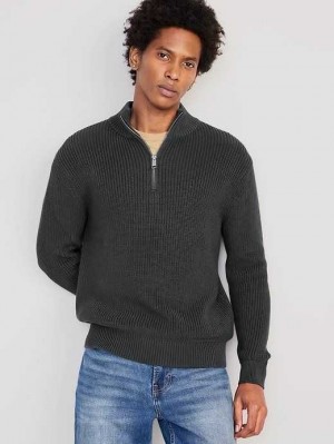 Old Navy Rib-Knit 1/4-Zip Pullover Pullover Herren Panther | 6174JCVKP