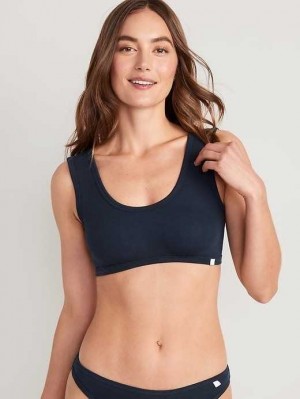 Old Navy Rib-Knit Bralette Top BHs Damen Navy | 5148JLGBU