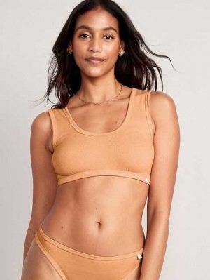 Old Navy Rib-Knit Bralette Top BHs Damen Sunfish | 6750SRAIF