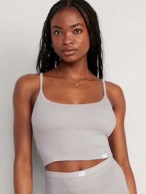 Old Navy Rib-Knit Brami Top Unterwäsche Damen Hellgrau | 9683KNYTJ