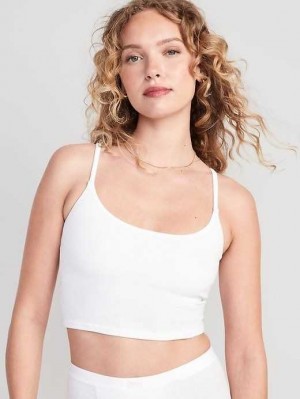 Old Navy Rib-Knit Brami Top Unterwäsche Damen Weiß | 1670BZMLH