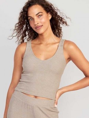 Old Navy Rib-Knit Lounge Tank Top Pyjama Damen Braun | 0751GVIBP