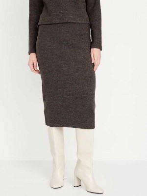 Old Navy Rib-Knit Midi Skirt GolfSkirts Damen Cleveland Browns | 9321HNXYE