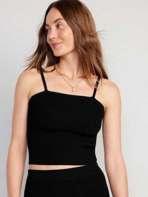 Old Navy Rib-Knit Pullover Tank Top Strickjacke Damen Schwarz | 8123OXJTM