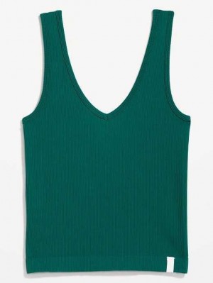 Old Navy Rib-Knit Seamless Tank Top Unterwäsche Damen Türkis | 1648POUNT