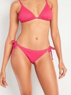Old Navy Rib-Knit String Bikini Swim Bottoms Badeanzüge Damen Dunkelrot | 9671OQRWU
