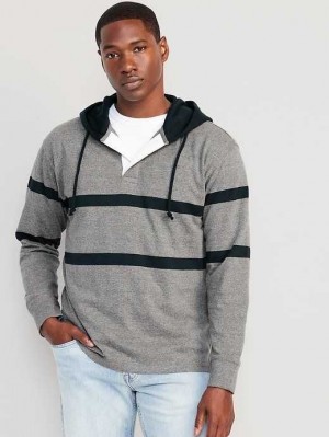 Old Navy Rugby Pullover Hoodie T-shirts Herren Grau Navy | 5139EKITS