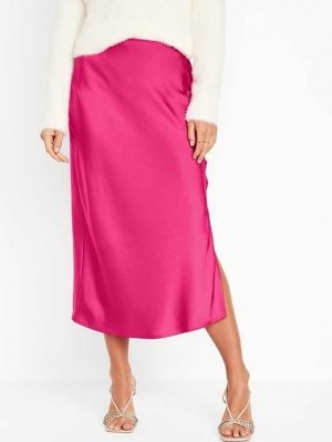 Old Navy Satin Midi Slip Skirt GolfSkirts Damen Rosa | 4972BLPIA